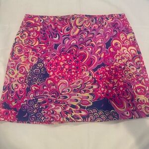 Lilly Pulitzer Vibrant Pink and Purple Mini Skirt